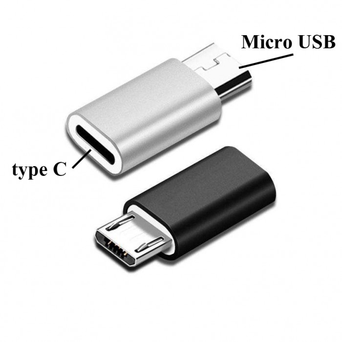 Type C to Micro USB Converter Type C Female to USB Male Adapter : Gadget Hub