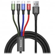 Baseus 4 In 1 Rapid Series Cable (2 Lightning, 1 Type C, 1 Micro USB)